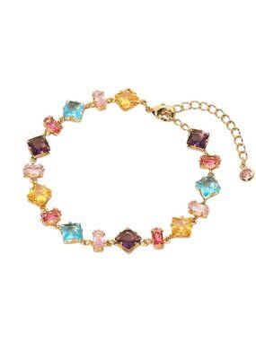 Tigerstars Mixed Shape Multicolor Gem Link Bracelet